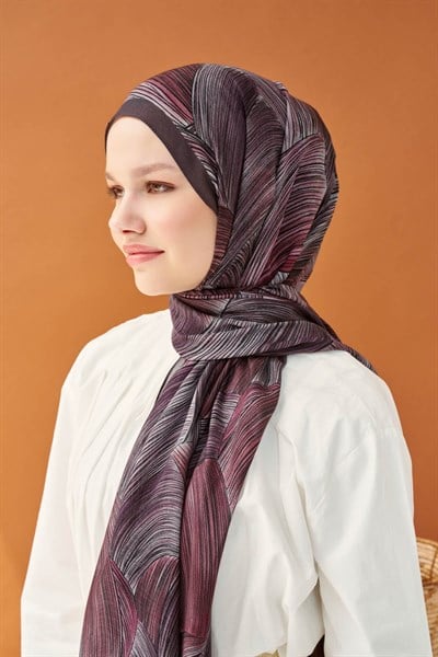 Riva Şal Tencel Flow Koyu Mor