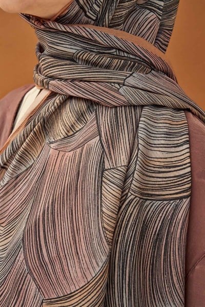 Riva Şal Tencel Flow Somon
