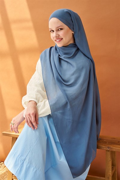 Riva Şal Tencel İndigo