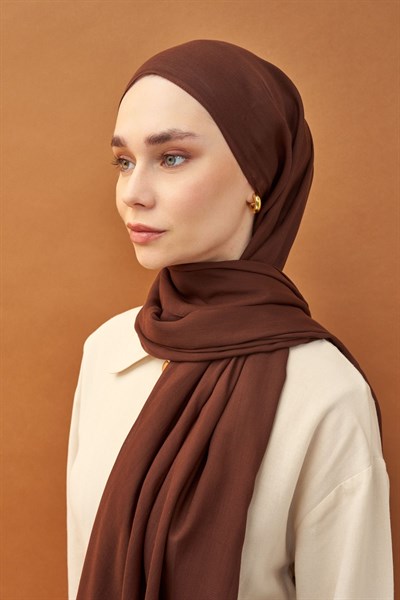 Riva Şal Tencel Kahverengi