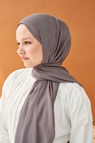 Riva Şal Tencel Koyu Gri