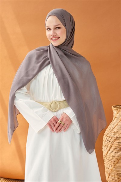 Riva Şal Tencel Koyu Gri