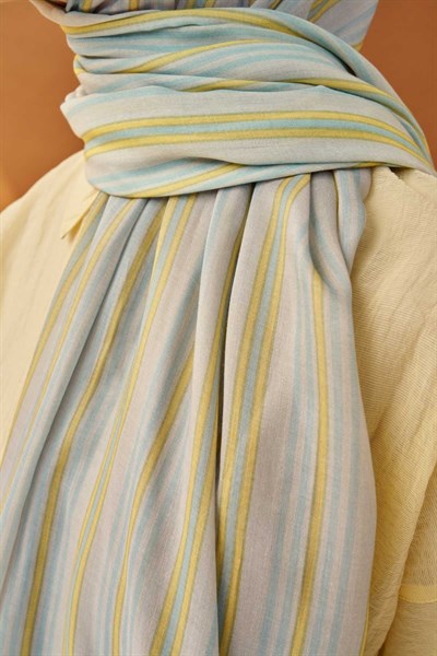 Riva Şal Tencel Line Bebe Mavisi