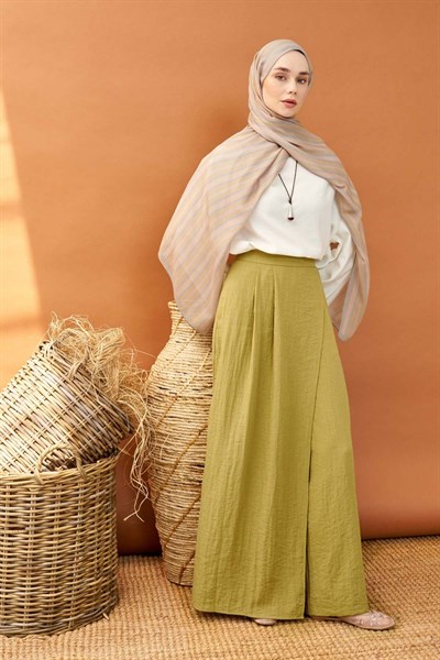 Riva Şal Tencel Line Gri