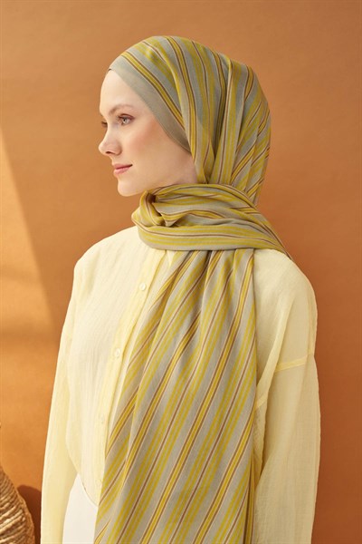 Riva Şal Tencel Line Sarı