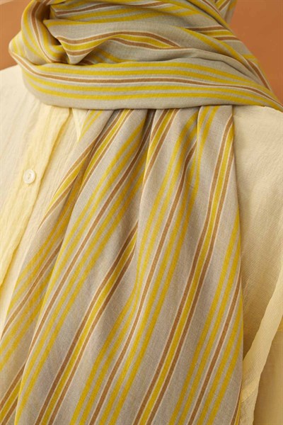 Riva Şal Tencel Line Sarı