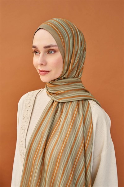 Riva Şal Tencel Line Sütlü Kahve