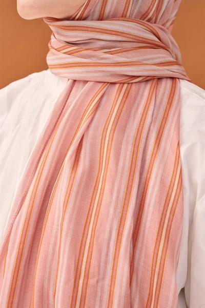 Riva Şal Tencel Line Tozpembe