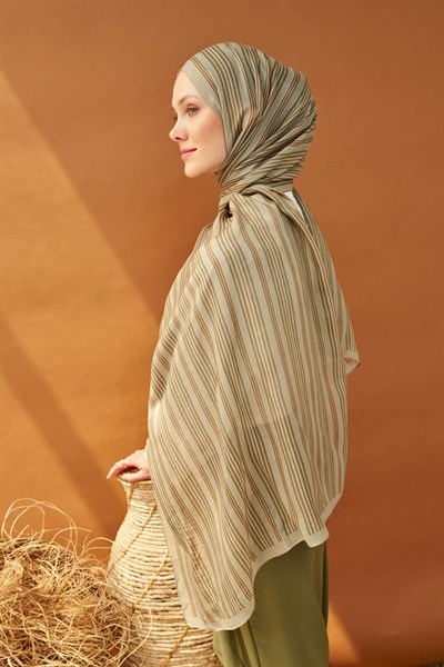 Riva Şal Tencel Line Vizon
