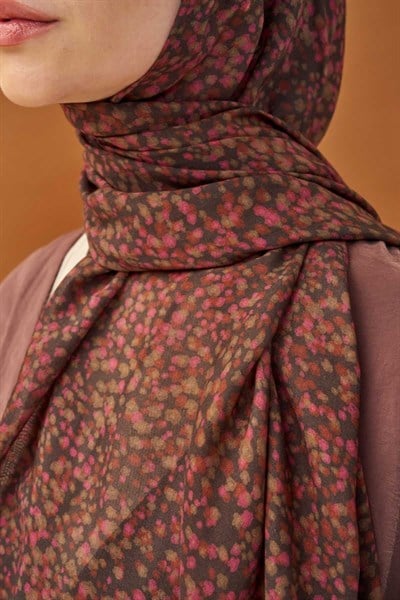 Riva Şal Tencel Secret Garden Acı Kahve