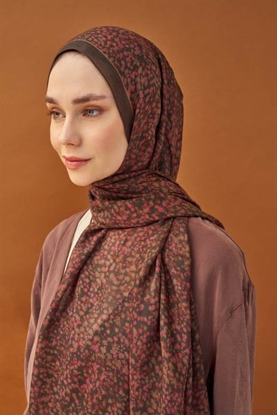 Riva Şal Tencel Secret Garden Acı Kahve
