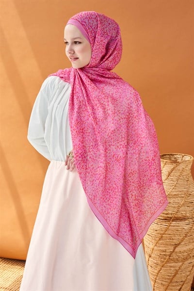 Riva Şal Tencel Secret Garden Pembe