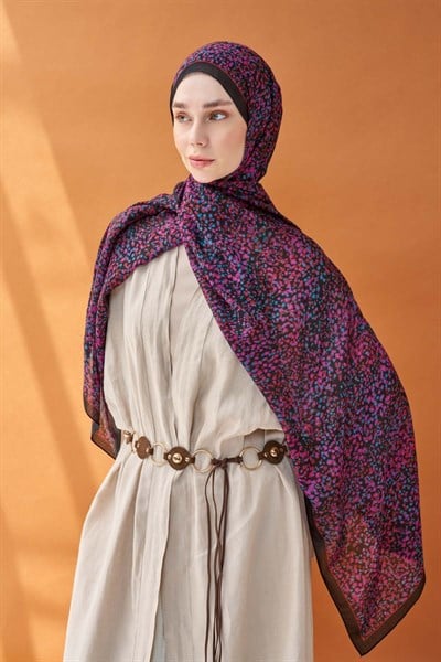 Riva Şal Tencel Secret Garden Siyah