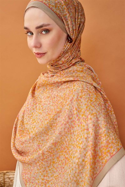 Riva Şal Tencel Secret Garden Turuncu