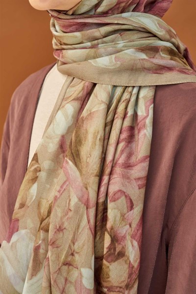 Riva Şal Tencel Wild Flower Bej