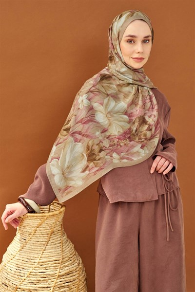 Riva Şal Tencel Wild Flower Bej