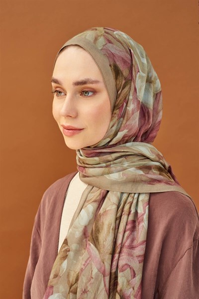 Riva Şal Tencel Wild Flower Bej