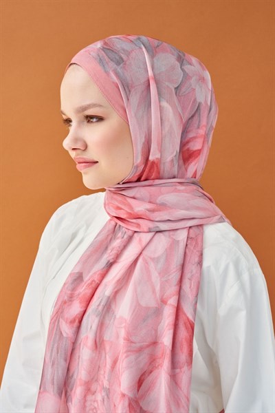 Riva Şal Tencel Wild Flower Pembe