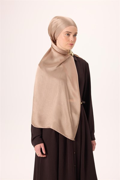 Silk Home Janjan Tek Taraflı Şal Parlak Dokulu Süt