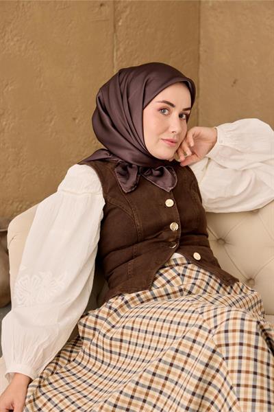 Silk Home Sura İpek Eşarp 11416-S06 Küllü Kahve