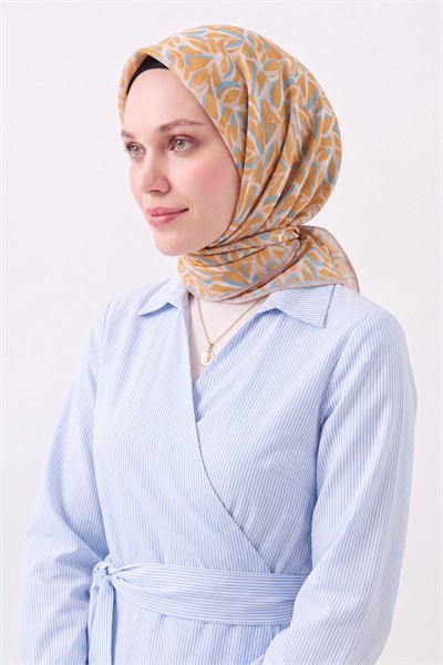 Soft Eşarp Çakıl Taşı Hardal