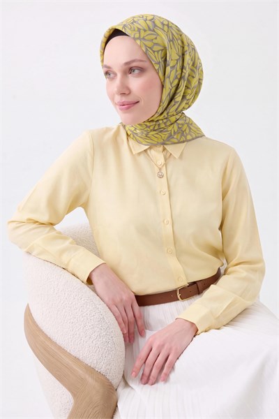 Soft Eşarp Çakıl Taşı Parlak Sarı