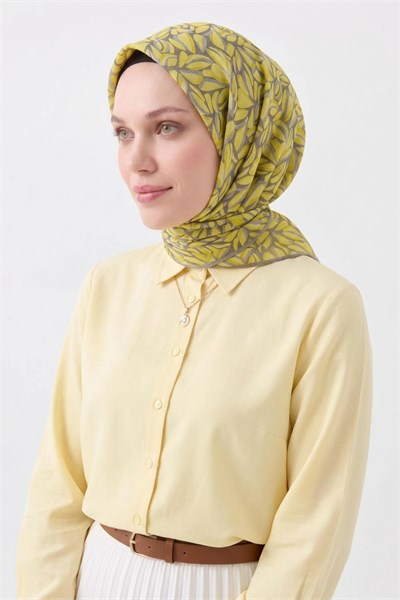 Soft Eşarp Çakıl Taşı Parlak Sarı