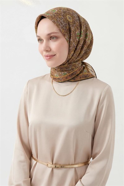 Soft Eşarp Çikolata Kahve 90x90