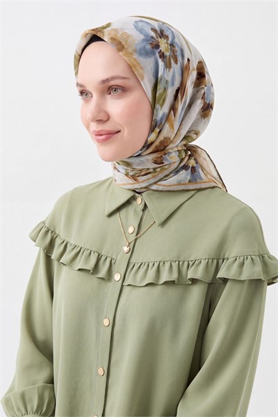 Soft Eşarp Fleur Haki
