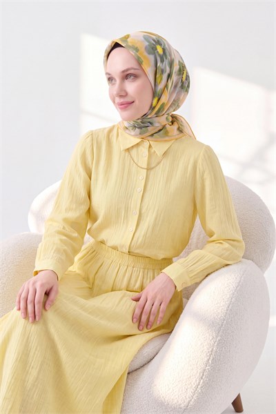 Soft Eşarp Fleur Sarı