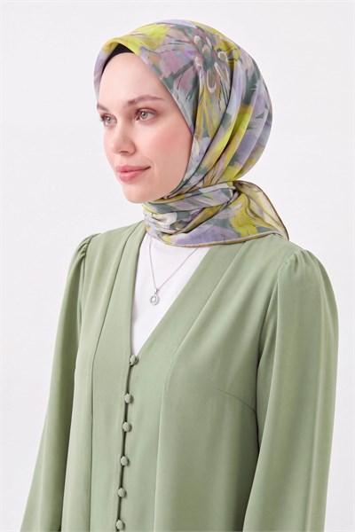 Soft Eşarp Flower Su Yeşili