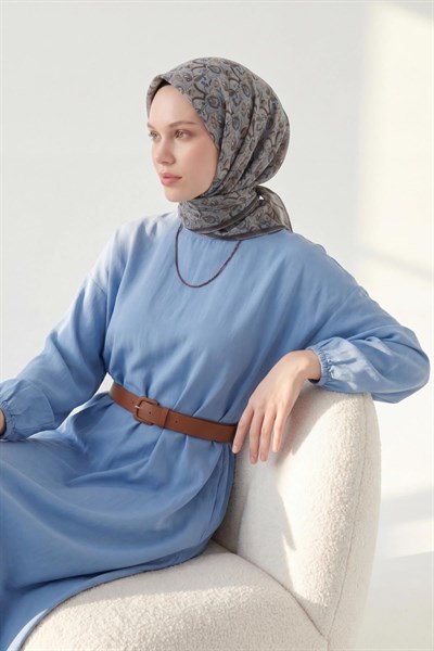 Soft Eşarp Garden Açık Gri 90x90