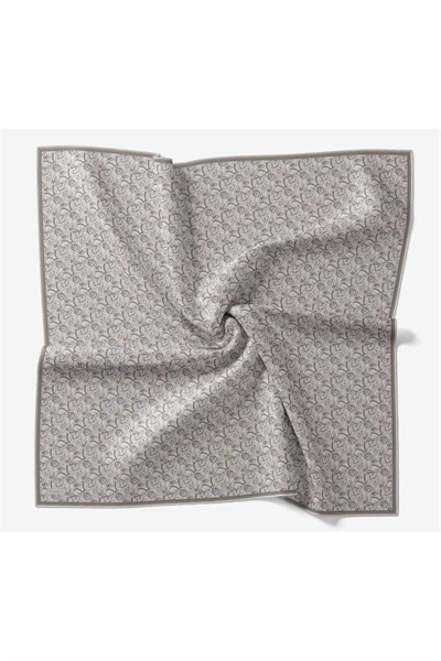 Soft Eşarp Garden Açık Gri 90x90