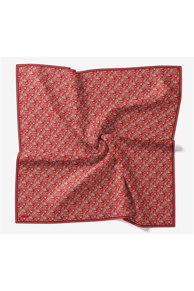 Soft Eşarp Garden Barlak Kırmızı 90x90