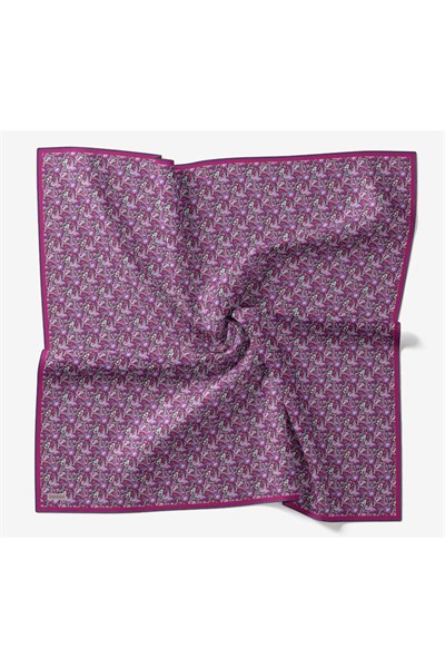 Soft Eşarp Garden Koyu Mor 90x90