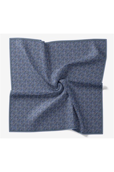Soft Eşarp Garden Mavi 90x90