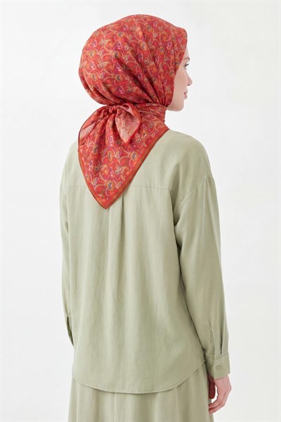 Soft Eşarp Garden Mercan 90x90