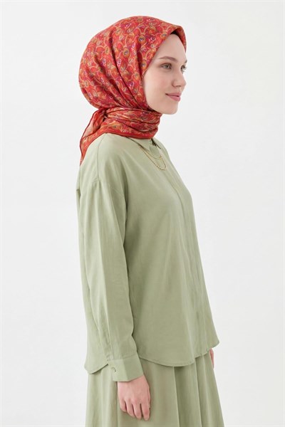 Soft Eşarp Garden Mercan 90x90