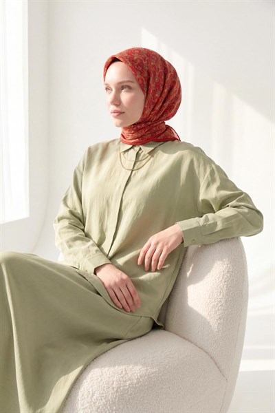 Soft Eşarp Garden Mercan 90x90