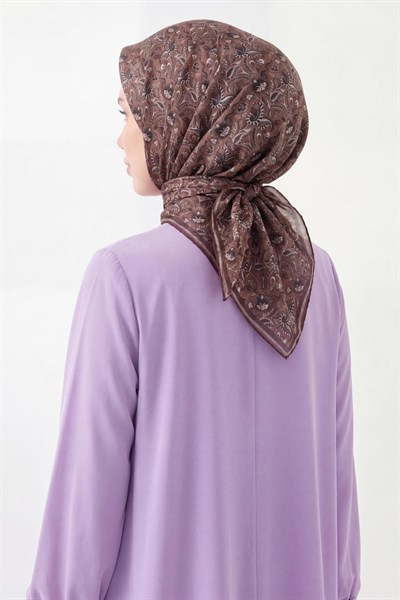 Soft Eşarp Garden Mocha Mousse 90x90