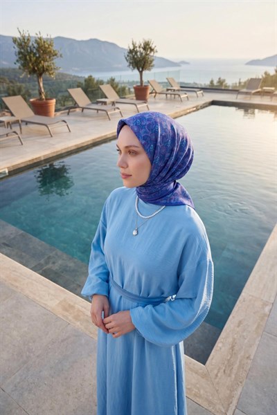 Soft Eşarp Garden Morcivert 90x90