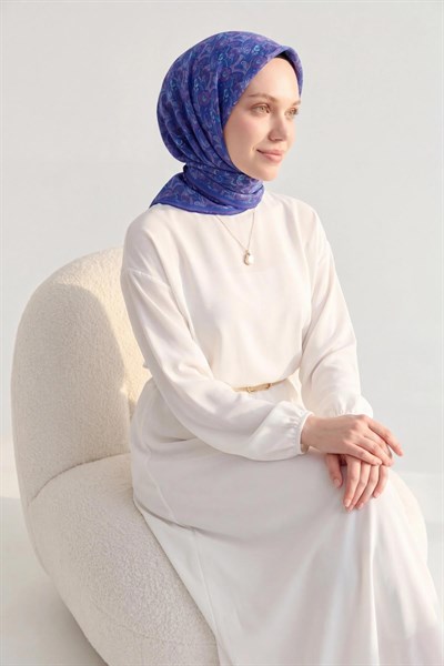 Soft Eşarp Garden Morcivert 90x90