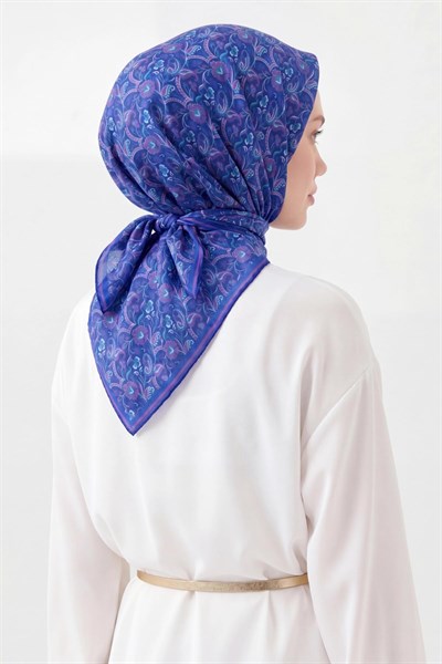 Soft Eşarp Garden Morcivert 90x90