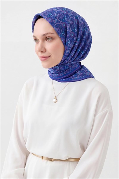 Soft Eşarp Garden Morcivert 90x90