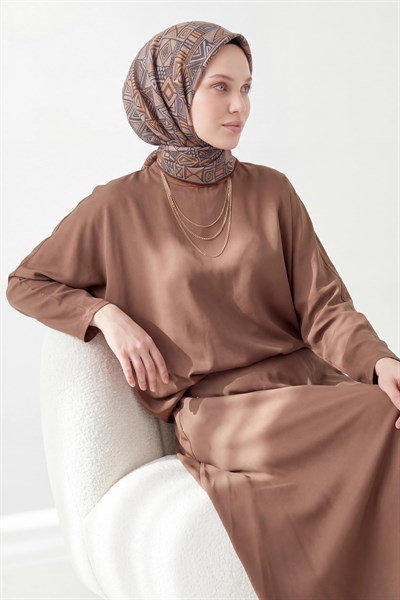 Soft Eşarp Geometrik Antrasit