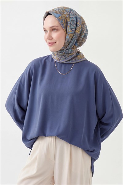 Soft Eşarp Geometrik Füme