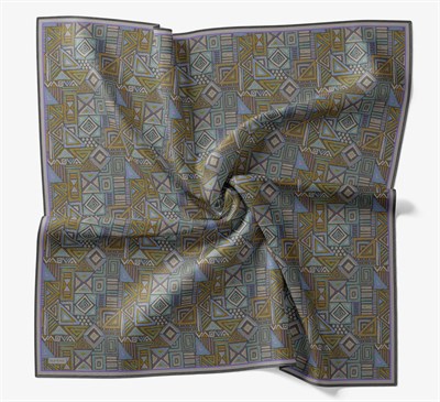 Soft Eşarp Geometrik Füme