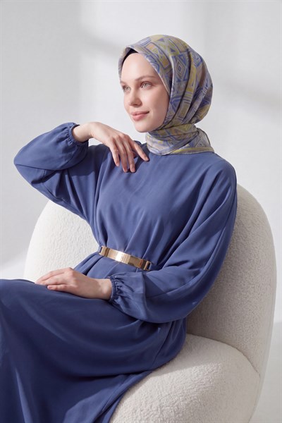 Soft Eşarp Geometrik Gri