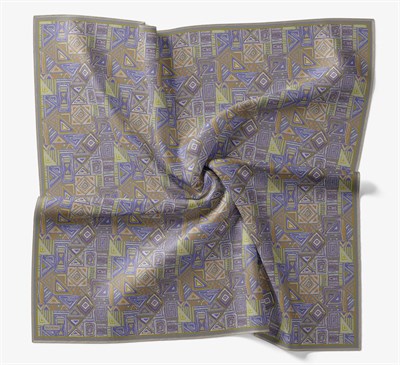 Soft Eşarp Geometrik Gri