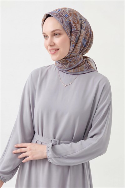 Soft Eşarp Geometrik Gri